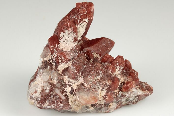 Natural Red Quartz Crystal Cluster - Morocco #190324